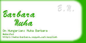 barbara muha business card